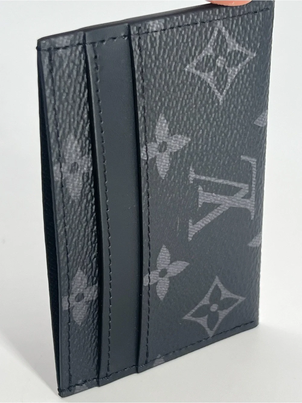 Louis Vuitton Double Black Monogram Canvas Card Holder